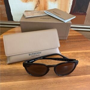 Burberry Bartlett Sunglasses, Unisex, Grey/Havana/Brown